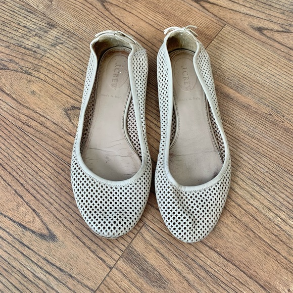 Cream color J Crew Ballet flat
